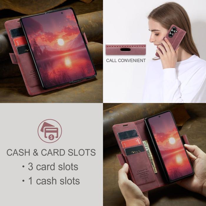 Caseme - CASEME 013 Wallet Case för Samsung Galaxy Z Fold7 5G - Röd