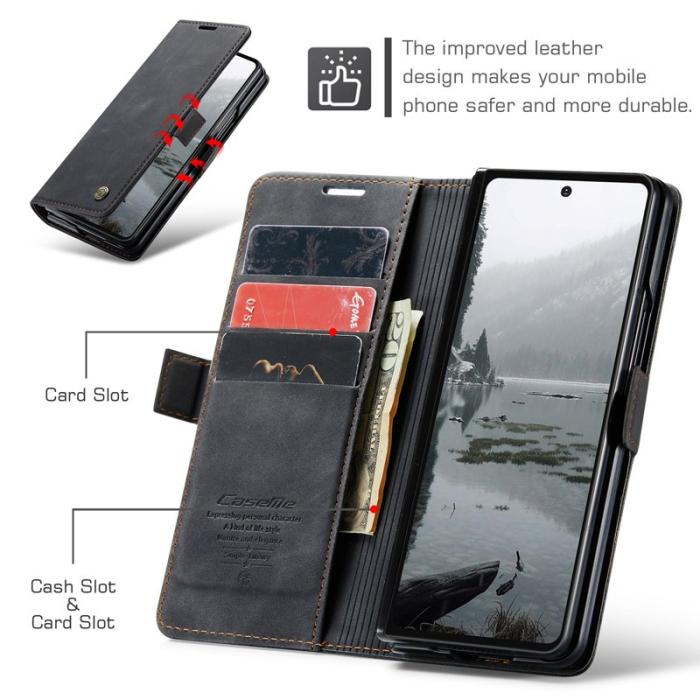 Caseme - CASEME 013 Wallet Case för Samsung Galaxy Z Fold7 5G - Svart