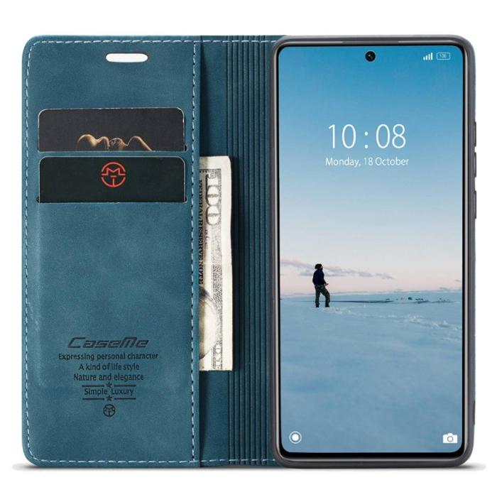 Caseme - CASEME 013 Wallet Case för Xiaomi 12 Lite 5G PU Läder Blå
