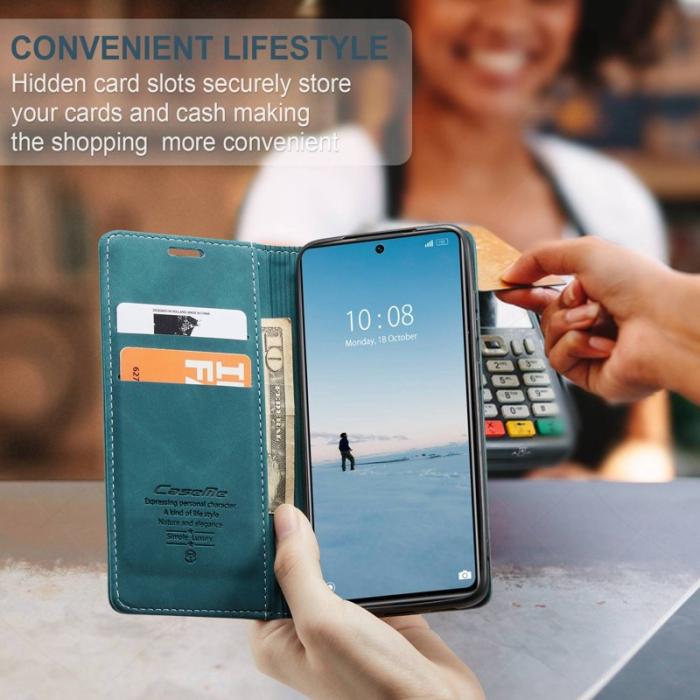 Caseme - CASEME 013 Wallet Case för Xiaomi 12 Lite 5G PU Läder Blå