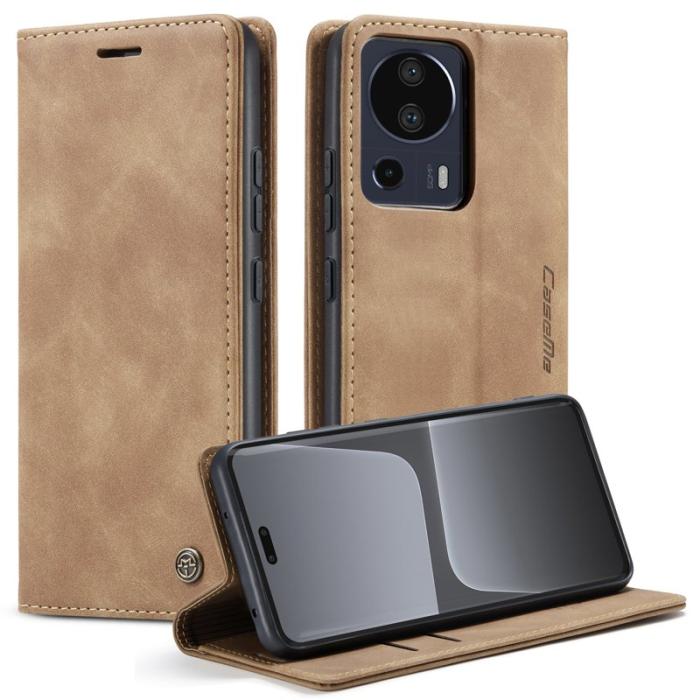 Caseme - CASEME 013 Wallet Case för Xiaomi 13 Lite - Läder - Brun