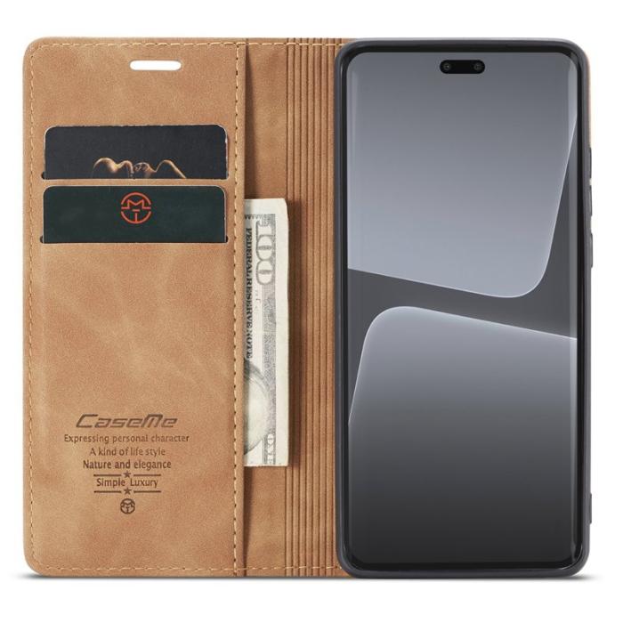 Caseme - CASEME 013 Wallet Case för Xiaomi 13 Lite - Läder - Brun