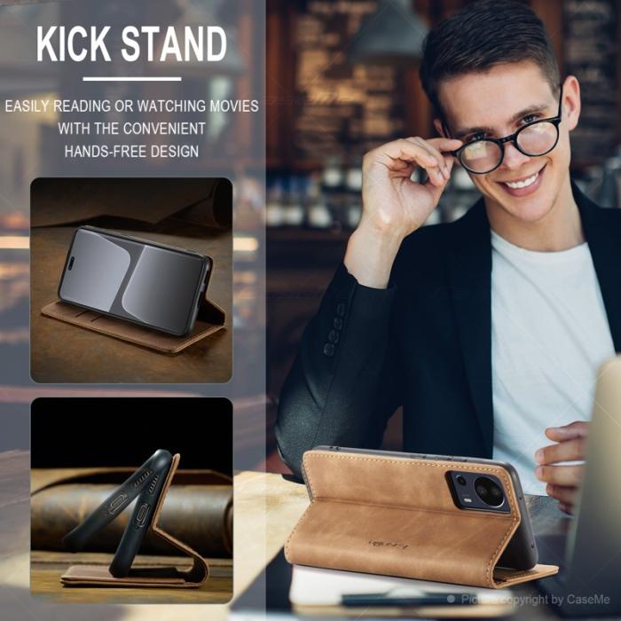 Caseme - CASEME 013 Wallet Case för Xiaomi 13 Lite - Läder - Brun