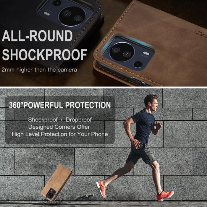 Caseme - CASEME 013 Wallet Case för Xiaomi 13 Lite - Läder - Brun