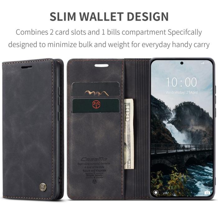 Caseme - CASEME 013 Wallet Case för Xiaomi 15T Pro i PU-läder - Svart