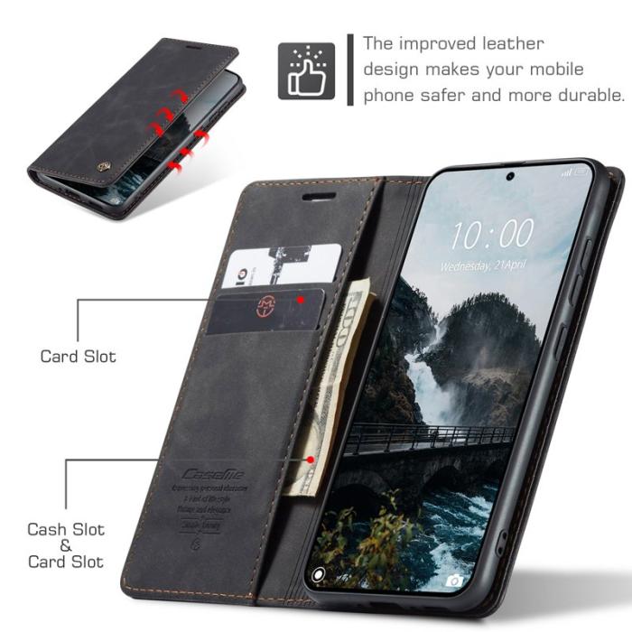 Caseme - CASEME 013 Wallet Case för Xiaomi 15T Pro i PU-läder - Svart