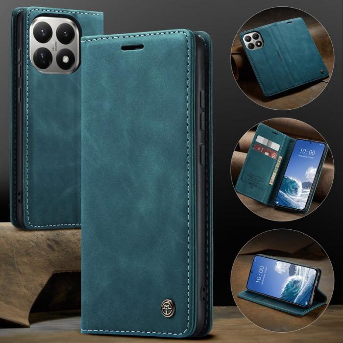 Caseme - CASEME 013 Wallet Case för Xiaomi 15T - PU Läder - Blå