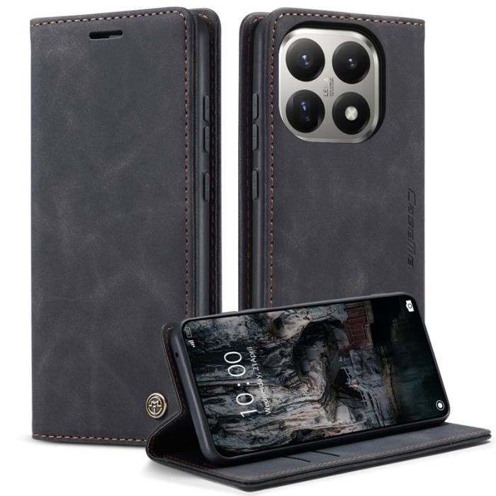 Caseme - CASEME 013 Wallet Case för Xiaomi 15T - PU Läder - Svart