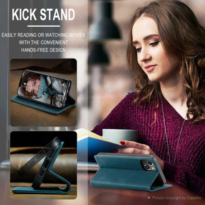 Caseme - CASEME 013 Wallet Skal för iPhone 13 6.1 tum - Blå