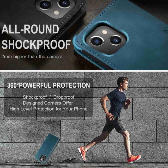 Caseme - CASEME 013 Wallet Skal för iPhone 13 6.1 tum - Blå