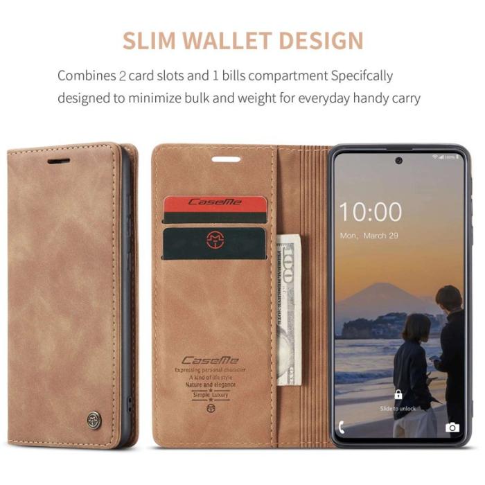 Caseme - CASEME 013 Wallet Skal för Samsung Galaxy A33 5G - Brun