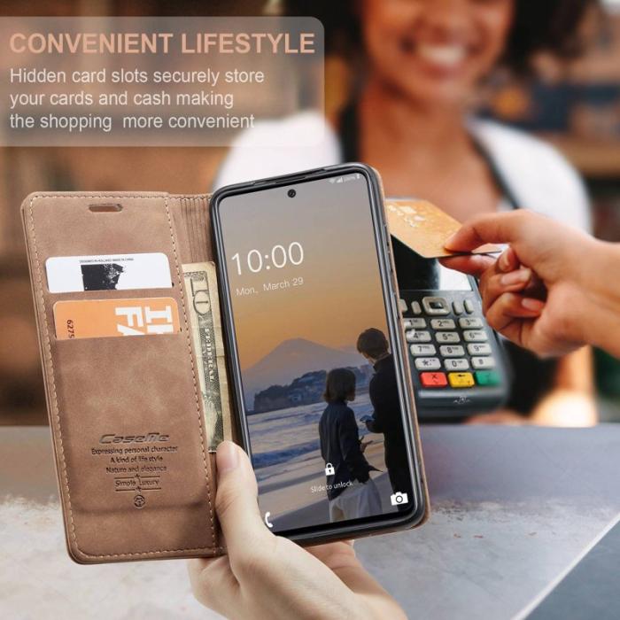 Caseme - CASEME 013 Wallet Skal för Samsung Galaxy A33 5G - Brun