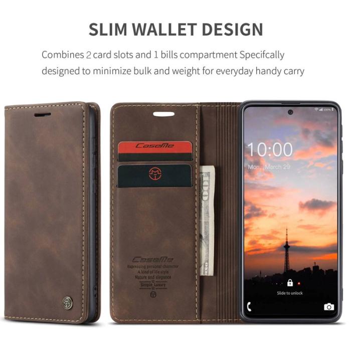 Caseme - CASEME 013 Wallet Skal för Samsung Galaxy A33 5G - Kaffe