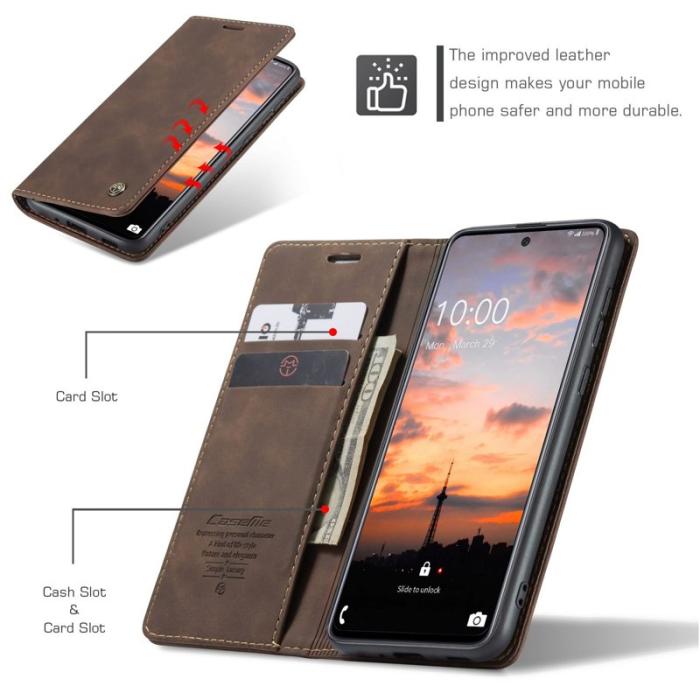 Caseme - CASEME 013 Wallet Skal för Samsung Galaxy A33 5G - Kaffe