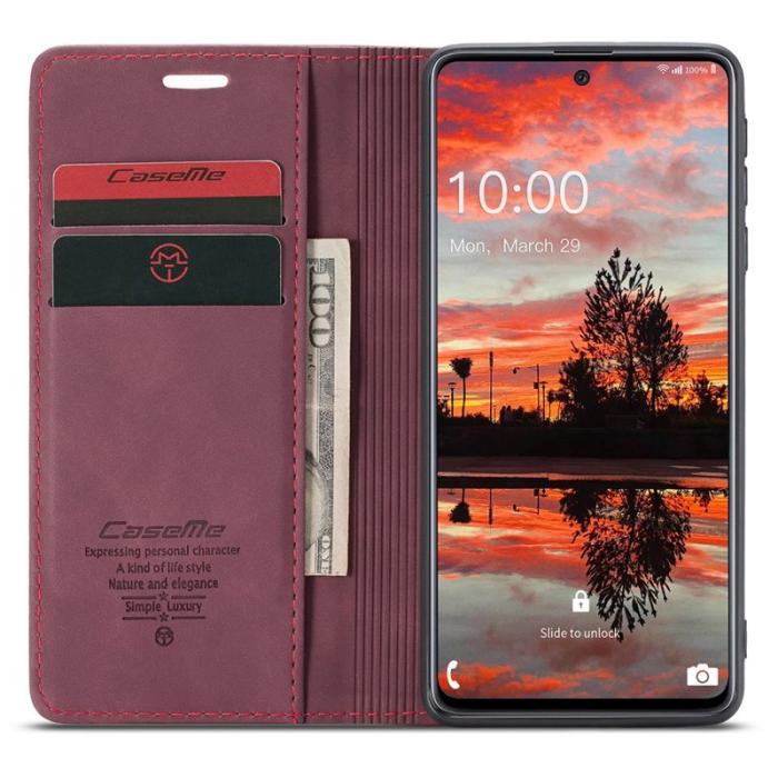 Caseme - CASEME 013 Wallet Skal PU Läder TPU för Samsung Galaxy A33 5G - Röd