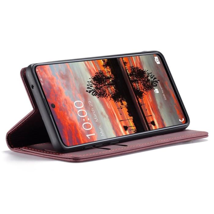Caseme - CASEME 013 Wallet Skal PU Läder TPU för Samsung Galaxy A33 5G - Röd
