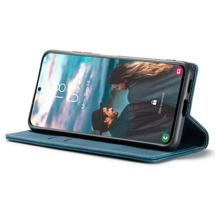 Caseme - CASEME 013 Wallet Stand Cover för Samsung Galaxy S21 FE - Blå