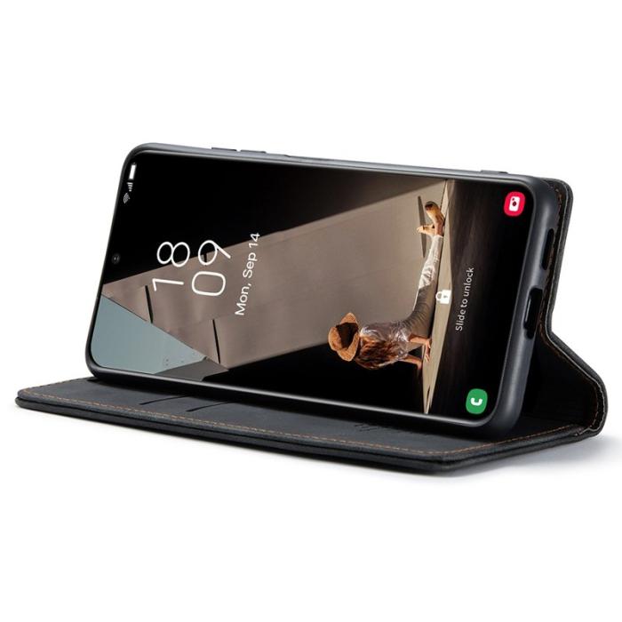 Caseme - CASEME 013 Wallet Stand Cover för Samsung Galaxy S21 FE - Svart