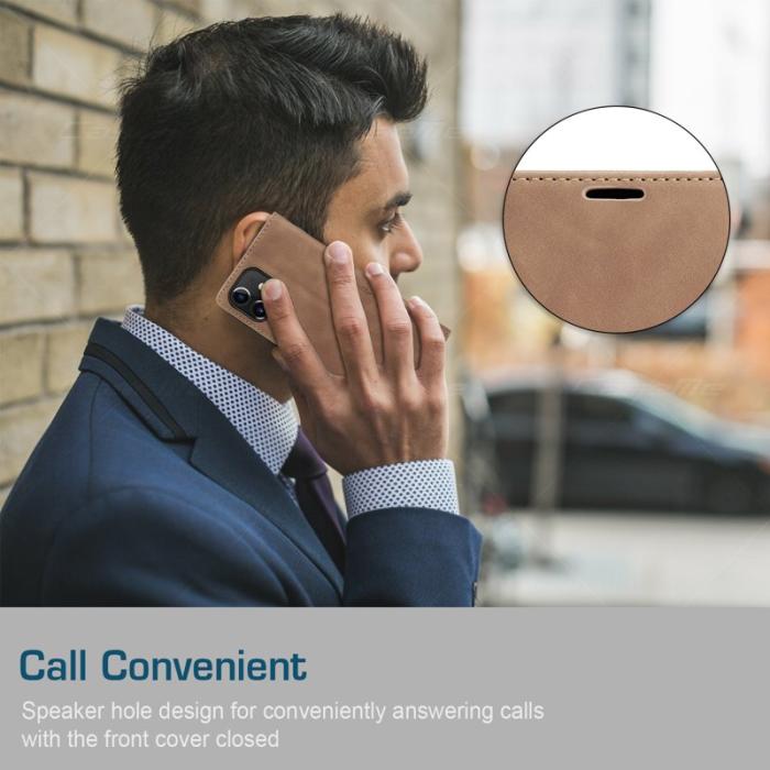 Caseme - CASEME 013 Wallet Stand Fodral i Läder för iPhone 12 mini - Brun