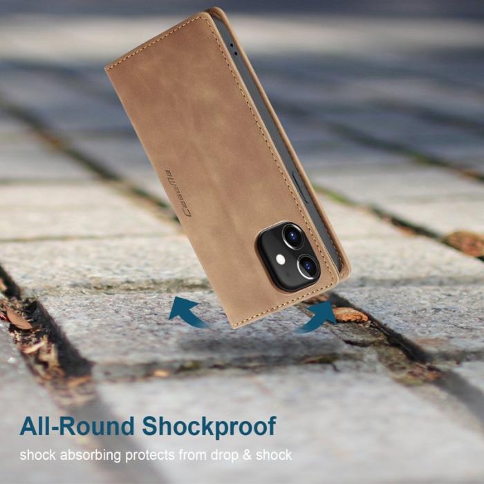 Caseme - CASEME 013 Wallet Stand Fodral i Läder för iPhone 12 mini - Brun