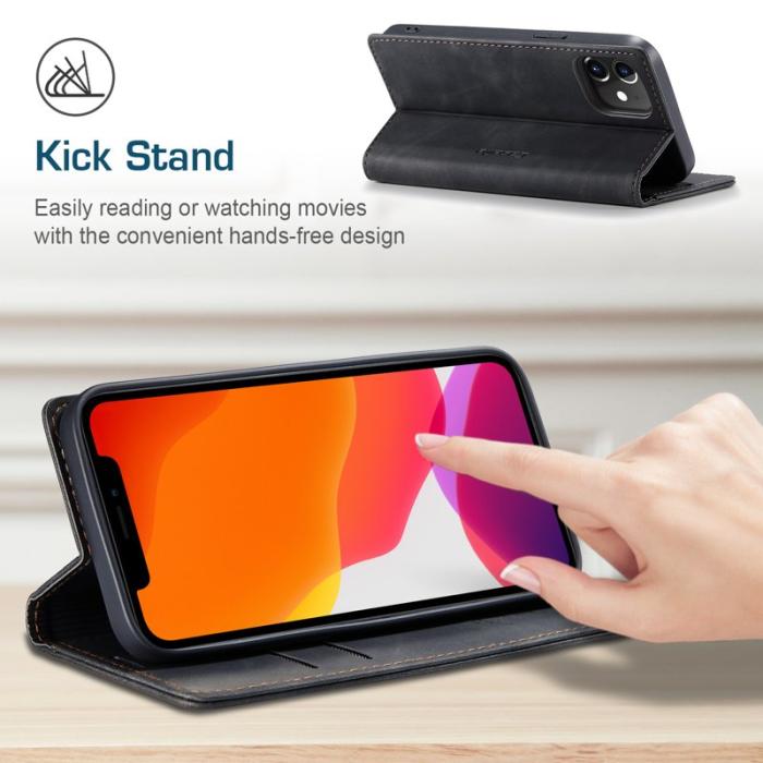 Caseme - CASEME 013 Wallet Stand Skal för iPhone 12 mini - Svart