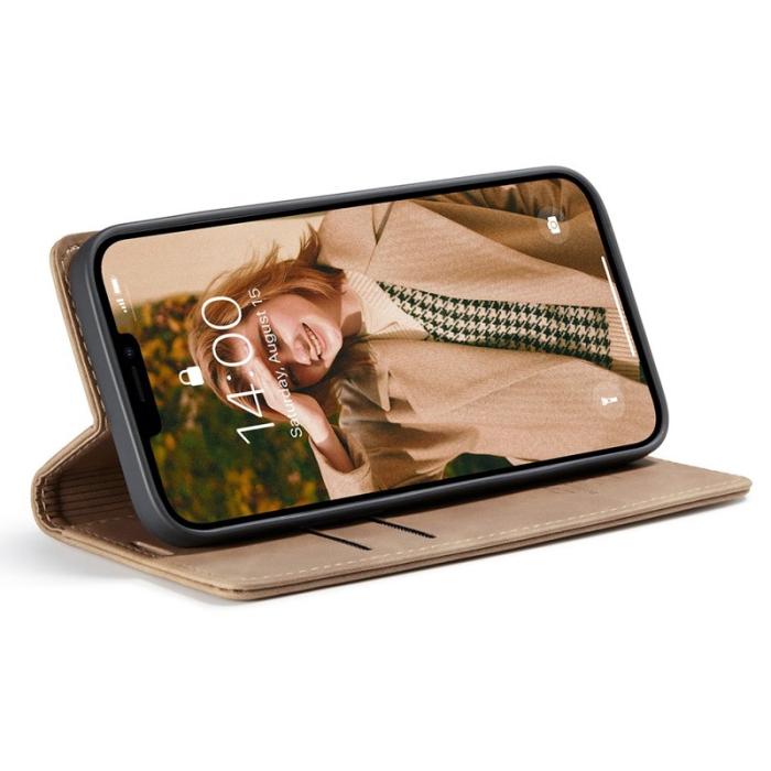 Caseme - CASEME 013 Wallet Stand Skal för iPhone 13 Pro Max - Brun