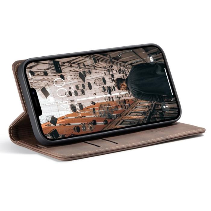 Caseme - CASEME 013 Wallet Stand Mobilskal för iPhone 13 Pro Max - Brun