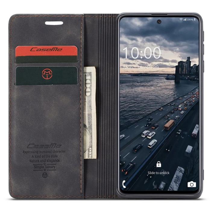 Caseme - CASEME 013 Walletskal PU Läder TPU för Samsung Galaxy A33 5G - Svart