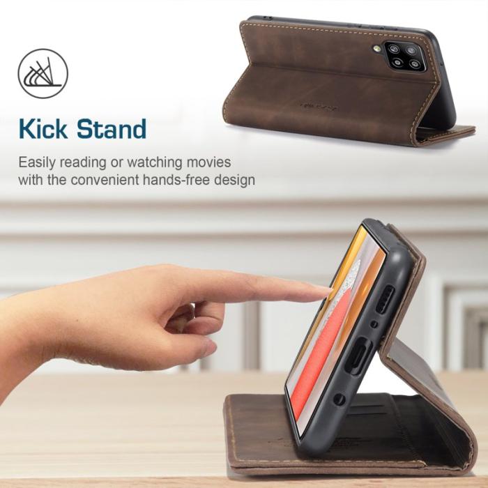 Caseme - CASEME 013 Walletskydd i läder för Samsung Galaxy S21+ 5G - Kaffe