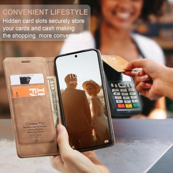 Caseme - CASEME 013 Xiaomi 13 5G PU Läder Ställfodral - Brun