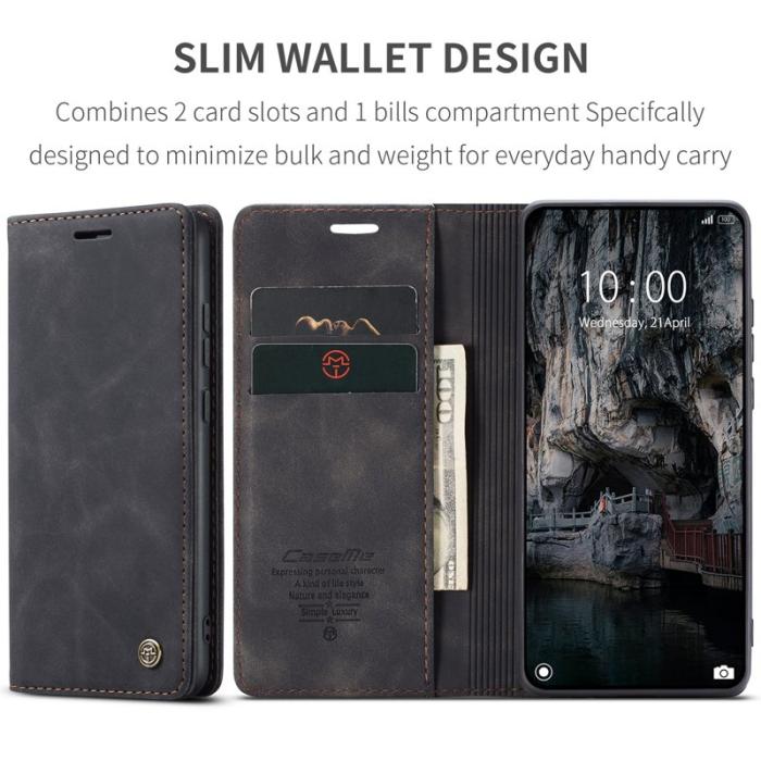 Caseme - CASEME 013 Xiaomi 15 Wallet Case PU Läder Fodral - Svart