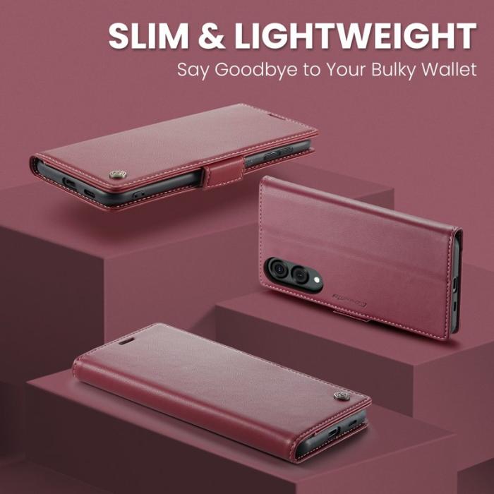 Caseme - CASEME 023 Fodral till Samsung Galaxy S25 Edge RFID Röd