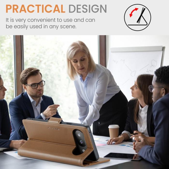 Caseme - CASEME 023 Google Pixel 9a Mobilskal RFID-Skydd Glansig Brun