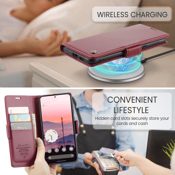 Caseme - CASEME 023 Google Pixel 9a Skal RFID Blocker Röd