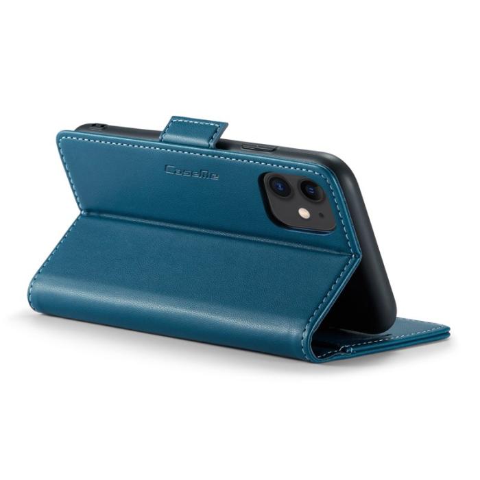 Caseme - CASEME 023 iPhone 11 Läderfodral RFID Blockering Blå
