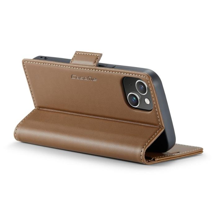 Caseme - CASEME 023 iPhone 13 mini Skal RFID Skydd Läder Brun