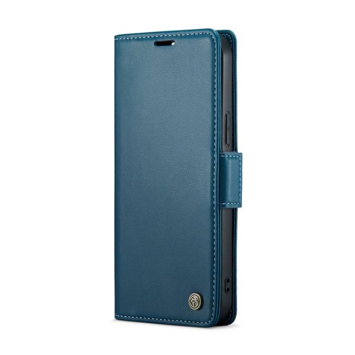 Caseme - CASEME 023 iPhone 16 Pro Max Läderfodral RFID Blå