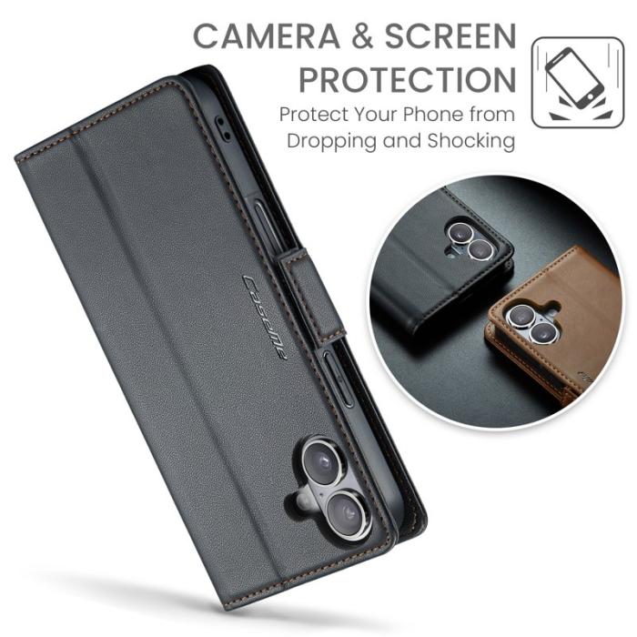 Caseme - CASEME 023 iPhone 17 Skal RFID Blocker Glansigt Svart