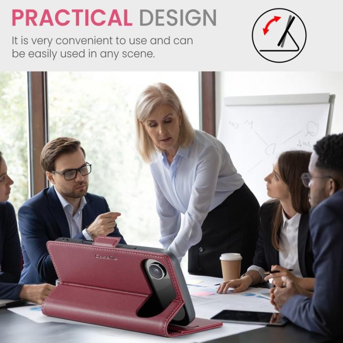 Caseme - CASEME 023 iPhone Air Skal RFID Blocker Glansig Röd