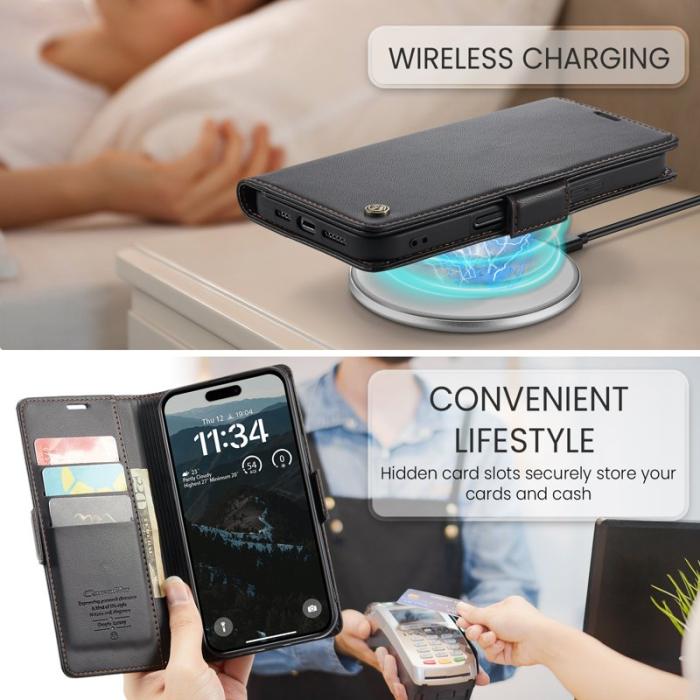 Caseme - CASEME 023 iPhone Air Skal RFID Blocker Glansig Svart