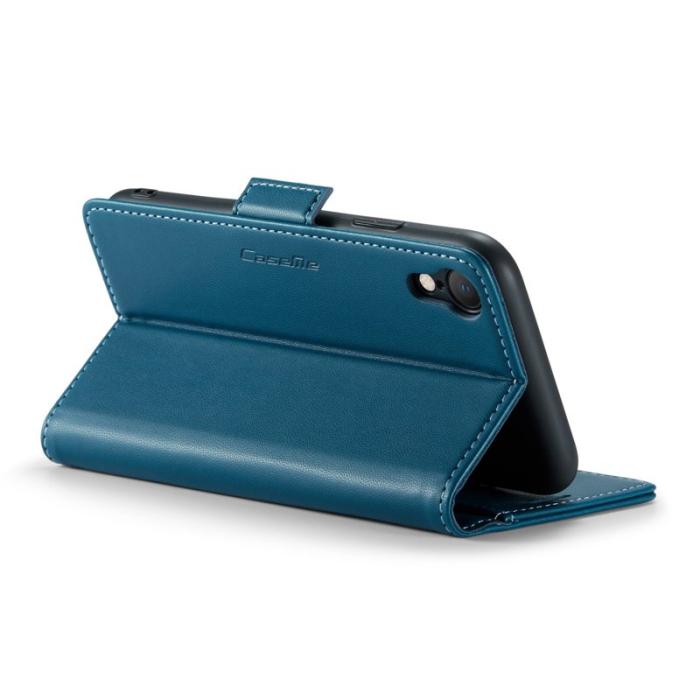 Caseme - CASEME 023 iPhone XR Läderfodral RFID Blockering Blå