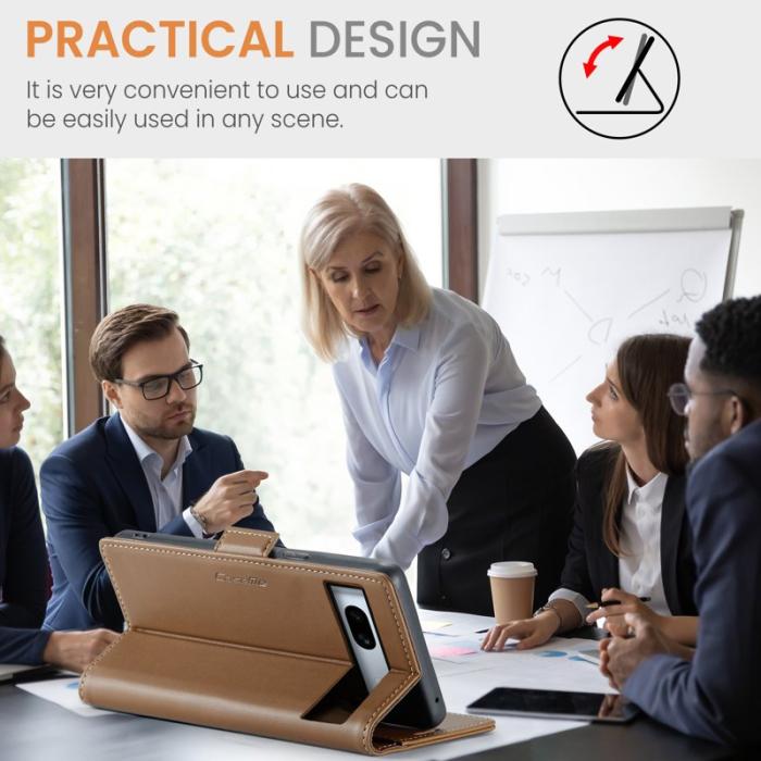 Caseme - CASEME 023 Läderfodral för Google Pixel 7a - Brun