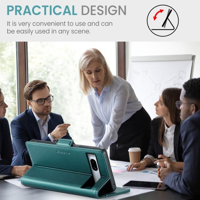 Caseme - CASEME 023 Läderfodral för Google Pixel 7a - Grön