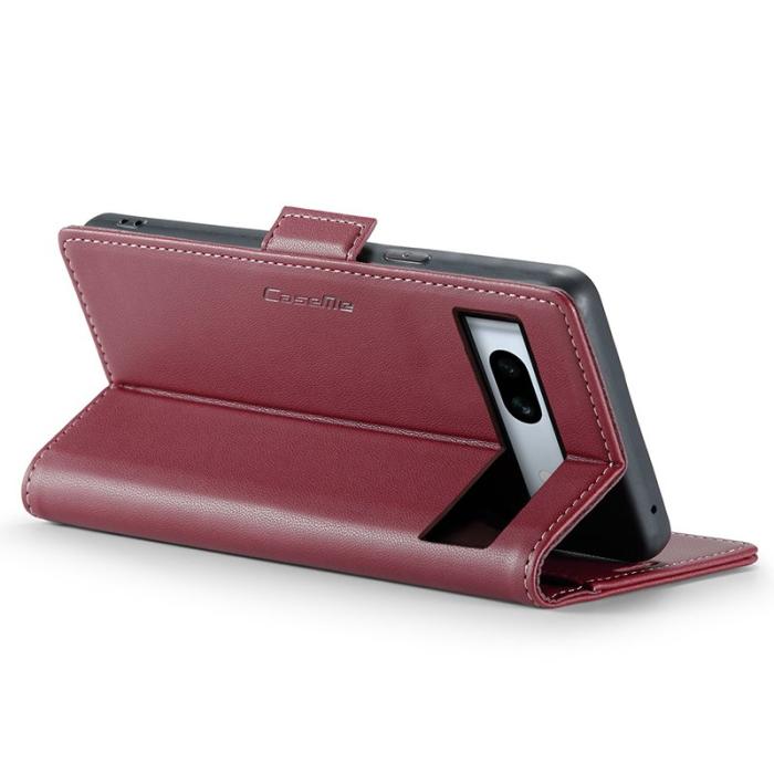 Caseme - CASEME 023 Läderfodral för Google Pixel 7a med RFID - Röd