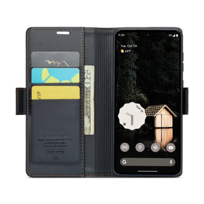 Caseme - CASEME 023 Läderfodral för Google Pixel 9 Pro XL - Svart
