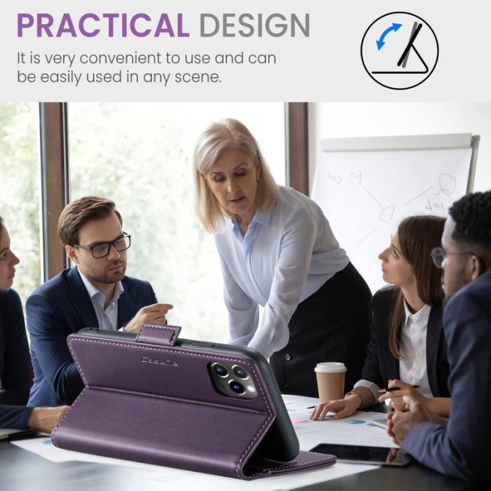 Caseme - CASEME 023 Läderfodral för iPhone 11 Pro Max - Lila