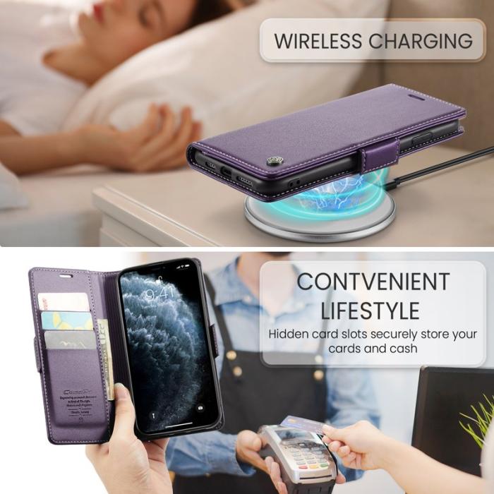 Caseme - CASEME 023 Läderfodral för iPhone 11 Pro Max - Lila