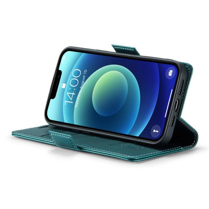 Caseme - CASEME 023 Läderfodral för iPhone 12/12 Pro - Grön