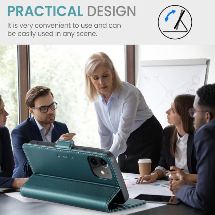 Caseme - CASEME 023 Läderfodral för iPhone 12/12 Pro - Grön