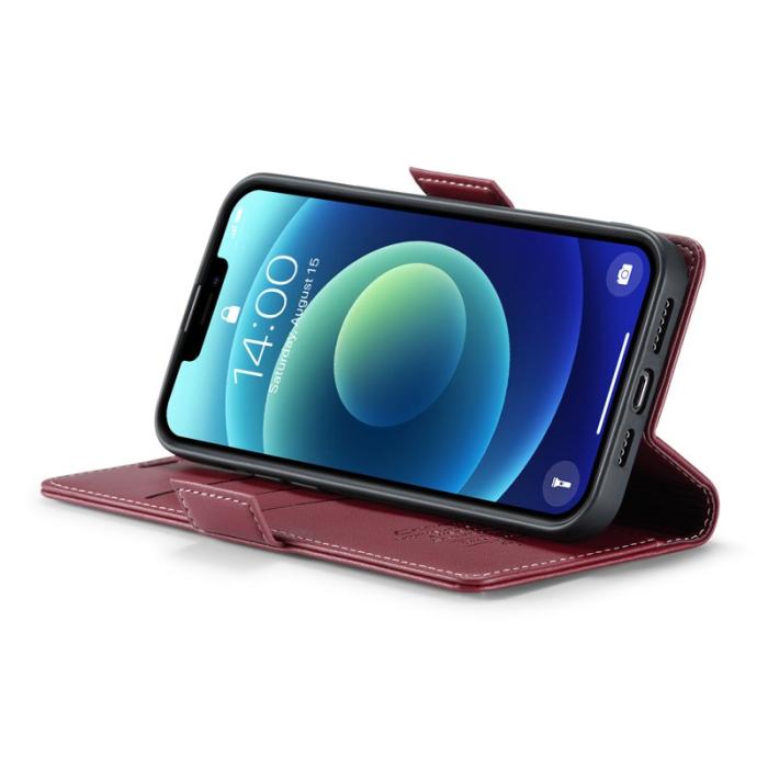 Caseme - CASEME 023 Läderfodral för iPhone 12/12 Pro - Röd